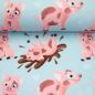 Preview: Baumwolljersey Schweinchen auf Mint Landkind by Mrs. Mint Design by Swafing